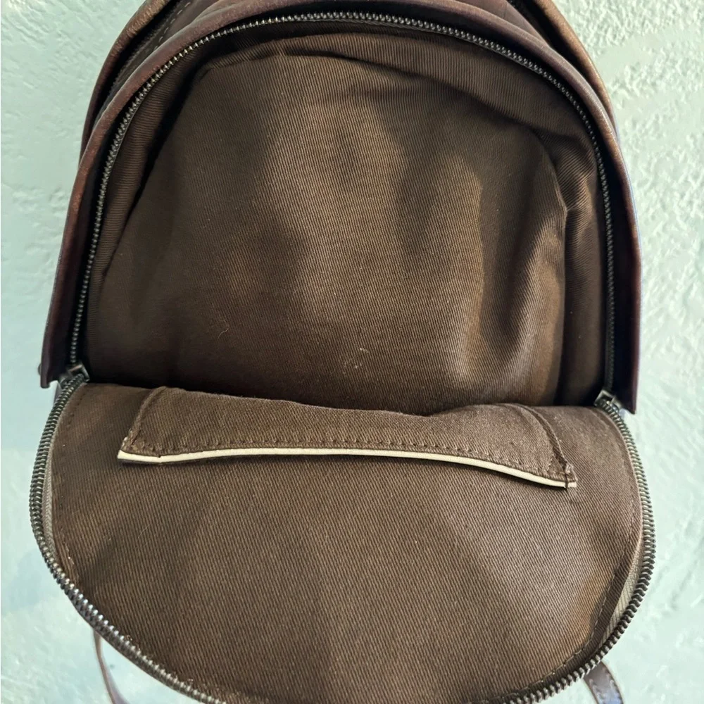 Classic Brown Leather Women's Backpack